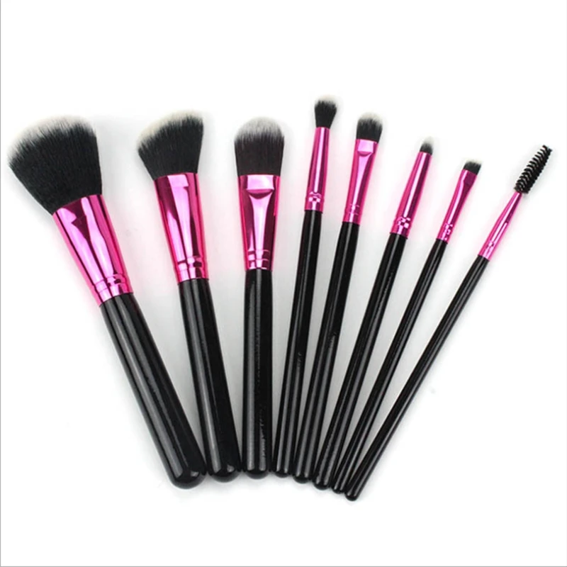 8 шт. набор кистей для макияжа глаз тени карандаш бровей кисть основы пудра макияж