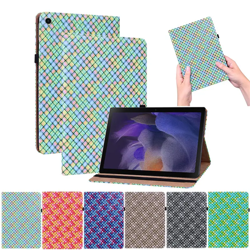 

Case For OPPO Realme Pad 10.4 2021 RMP2102 RMP2103 Case Cover Funda Tablet Woven pattern Wallet Magnetic Stand Capa Coque
