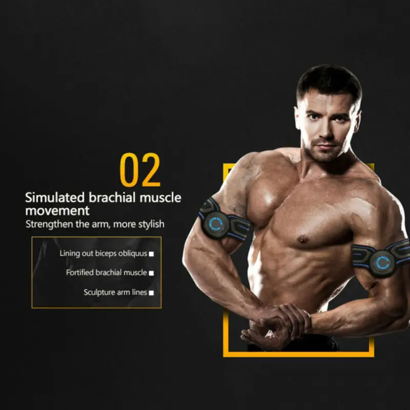 Набор для тренировки мышц Sixpack черный Электрический пояс из АБС пластика ленивых
