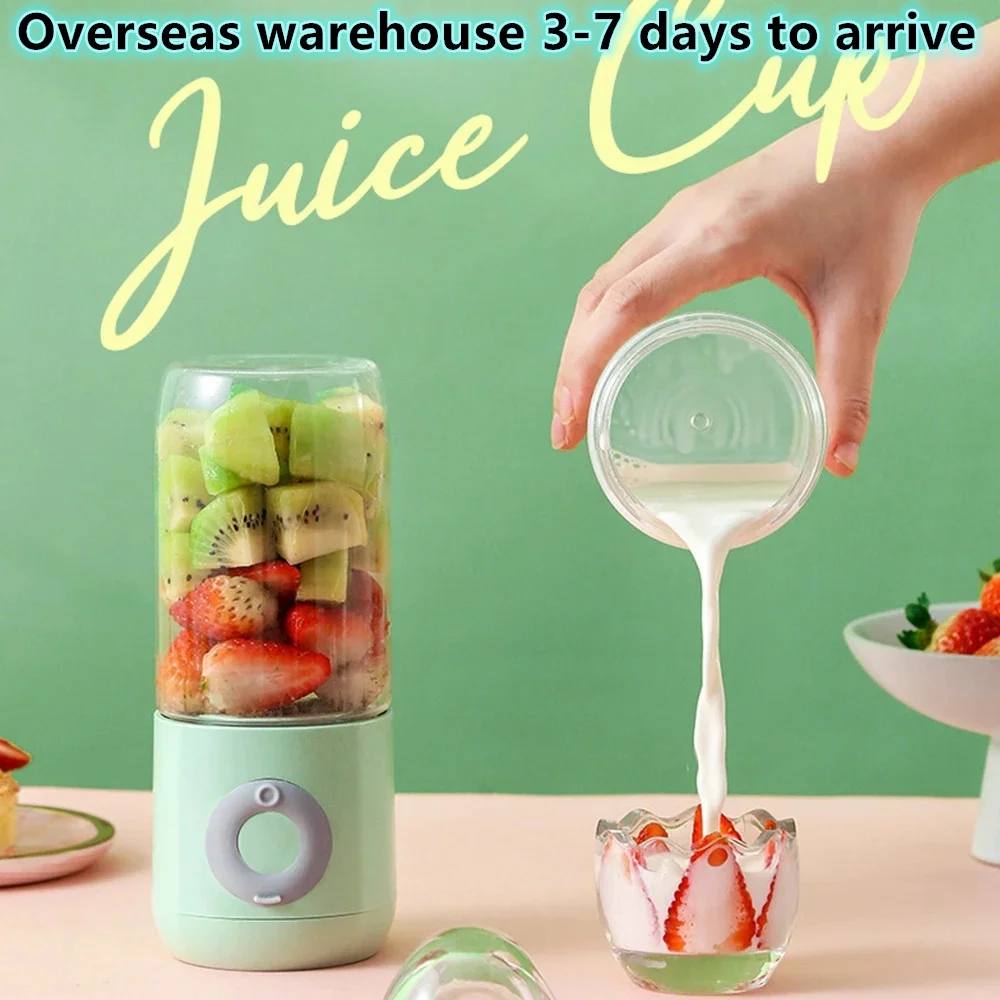 

EZSOZO 500ML Electric Juicer Portable Smoothie Blender Cup Sixknife Mini Blenders USB Wireless Press Charging Manual Juicers Cup