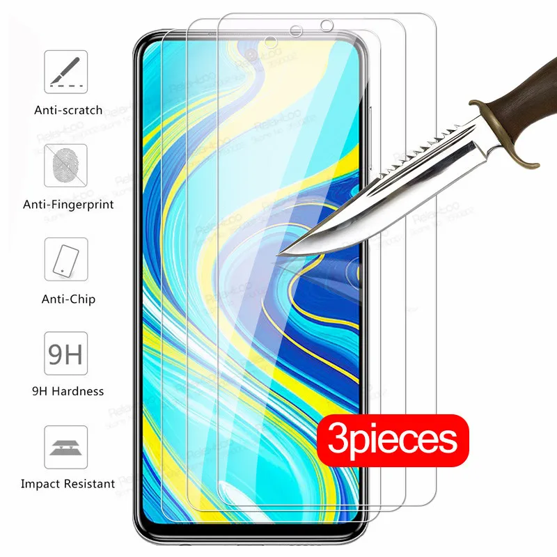 

3pcs tempered Glass For xiaomi redmi note 9s Glass on xiomi xaomi redmy readmi redme not 9s 9 s screen protector protective Film