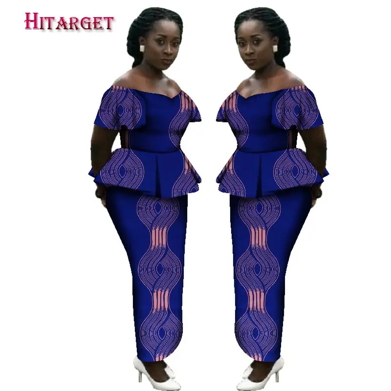 Женский комплект одежды из 2 предметов с принтом в африканском стиле Базен риче