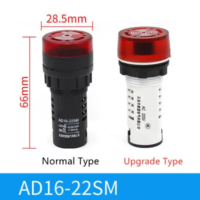 16 мм/22 мм/30 мм светодиодный индикатор пилот светильник сигнальная лампа AD16 22SM 24v
