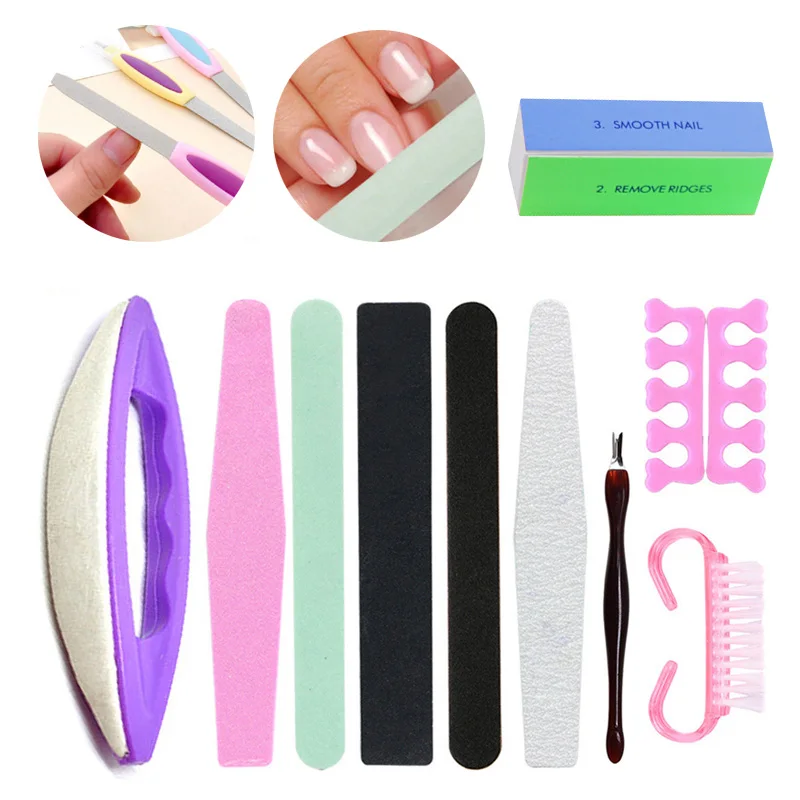 

Nail Art Buffer File Block Cleaning Brush Pedicure Pedicure Buffing Sanding Polish DIY Nail Beauty Tool Nail UV Gel Polish Tools