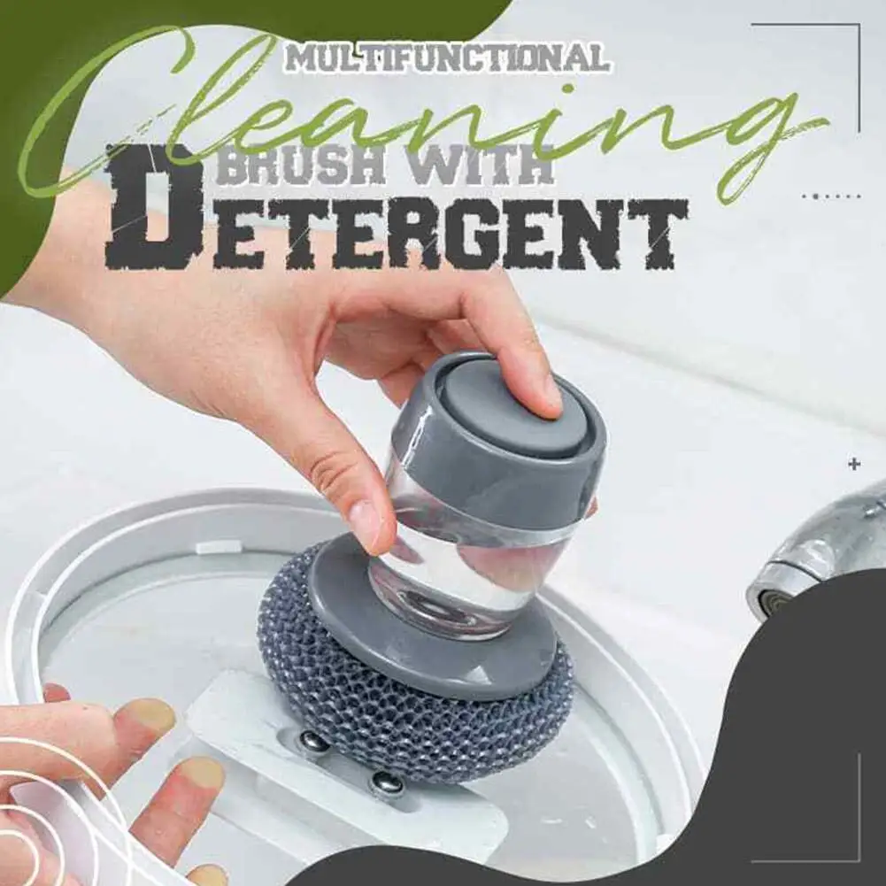 Kitchen Soap Dispensing Palm Brush Easy Use Scrubber Sale Wash Tool Cleaning Tool Brush Clean Soap Dispenser Hot Kitchen Ho F2H5