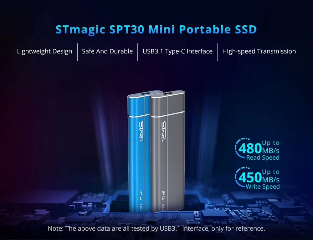 Stmagic Spt30 металлический Портативный SSD USB 3,1 128 ГБ 256 512 1 ТБ 2 ТБ внешний твердотельный накопитель для ноутбука проектор для мобильного телефона