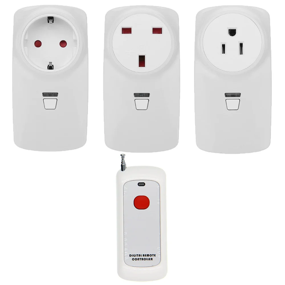 

500M Wireless Remote Control Power Outlet Light Switch Smart Plug Socket Room Night Energy Saving EU/US/UK Plug