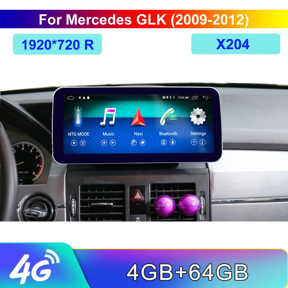 8 ядерный процессор 4 + 64G Автомобильный Android 10 25 дюймовый дисплей для Benz GLK 2008 2012