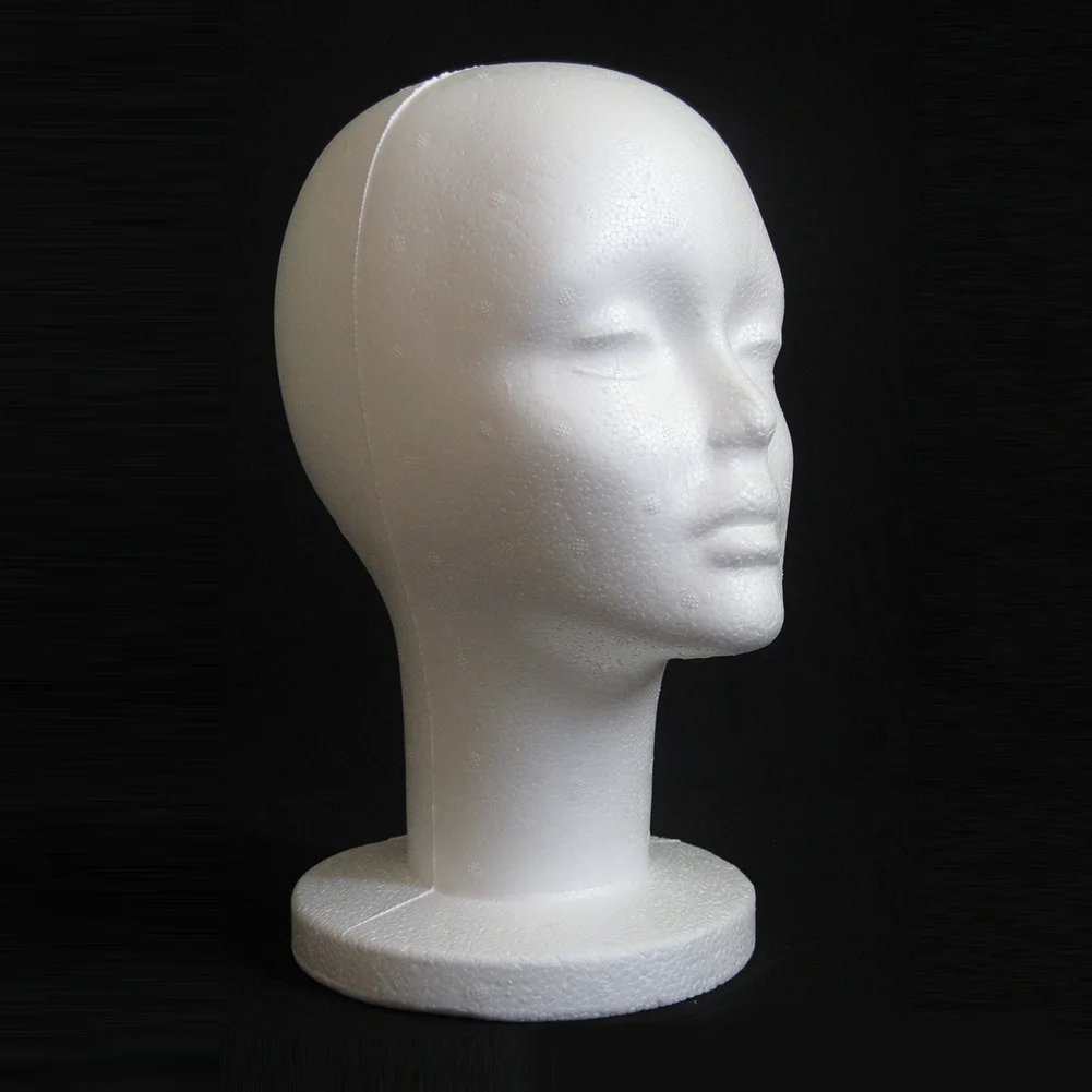Fashion Female White Foam Mannequin Manikin Head Model Hat Cap Wig Women Glasses Display Holder Rack | Дом и сад