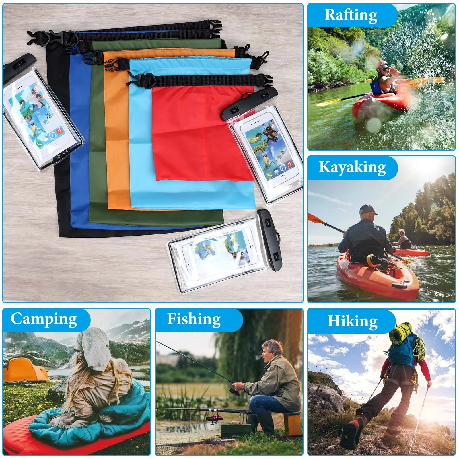 

Многоцветные сухие мешки, Универсальный Водонепроницаемый Чехол для телефона