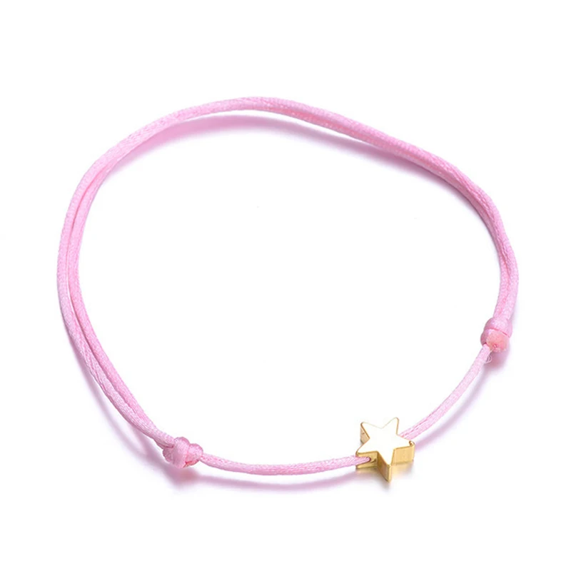 Простой браслет с подвесками черный красный цвет минималистичный Регулируемый