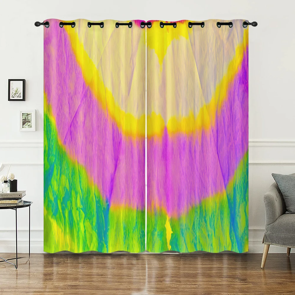 

Curtains for Living Room Bed Room Stylish Durable Curtains High Density Block Light Customized Dark Brown Irregular Line Pattern