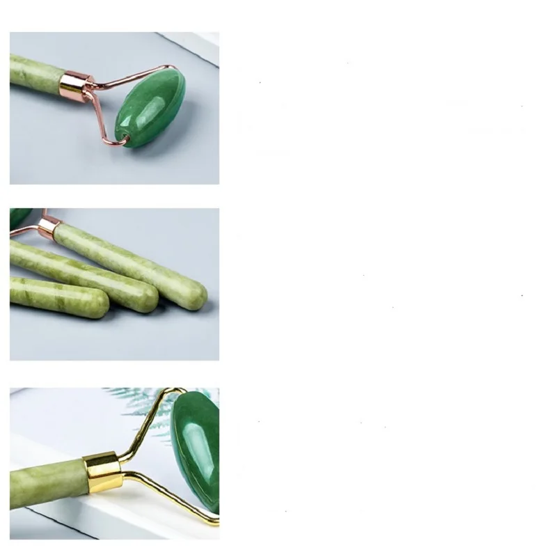 

Natural Aventurine Xiuyan Jade Roller Face Slimming Firming Chinses Traditional Beauty Massager Tool for Women Acupunture Points