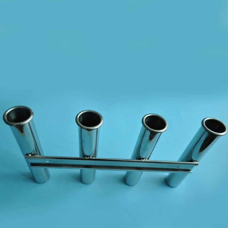 

4 Link Tube Assembly Rack Durable Material Solid Structure Protect Fishing Rod for Marine Boat Side Slide Mounting