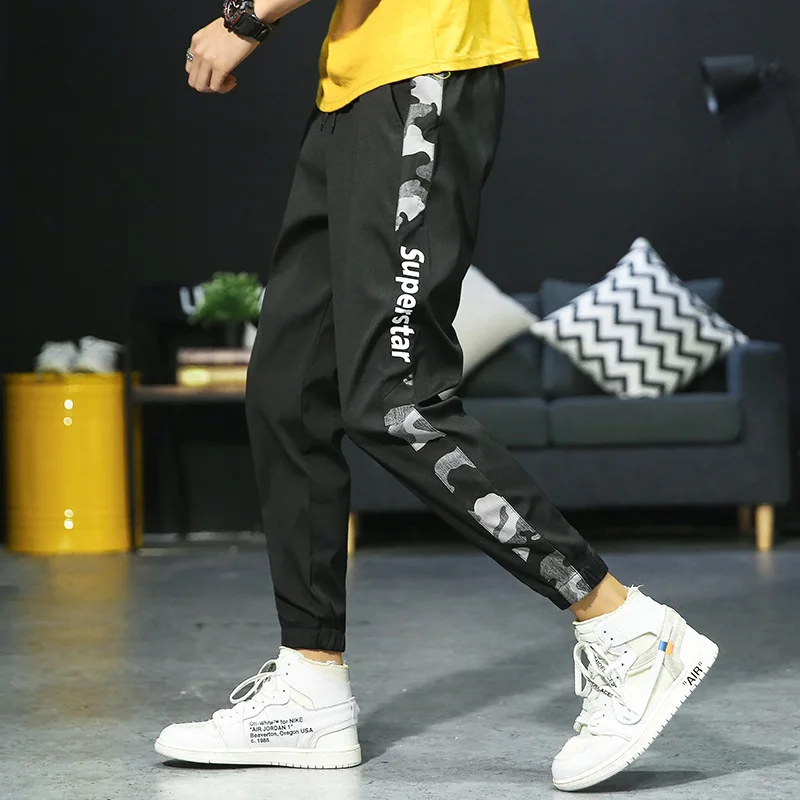 Брюки-карго мужские камуфляжные модные повседневные спортивные штаны для бега