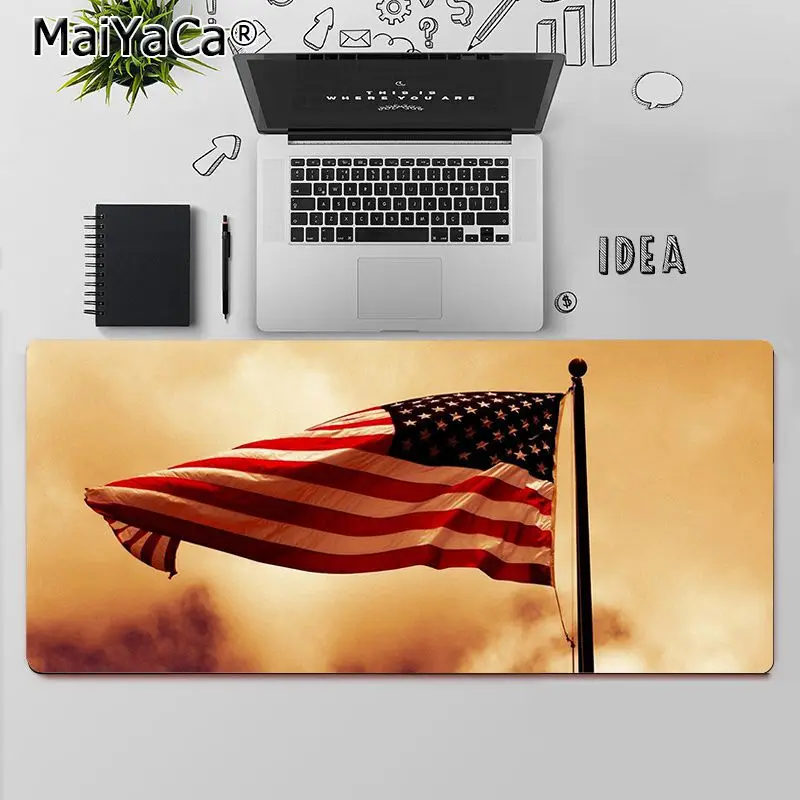 

MaiYaCa Top Quality American USA flag Laptop Computer Mousepad Free Shipping Large Mouse Pad Keyboards Mat