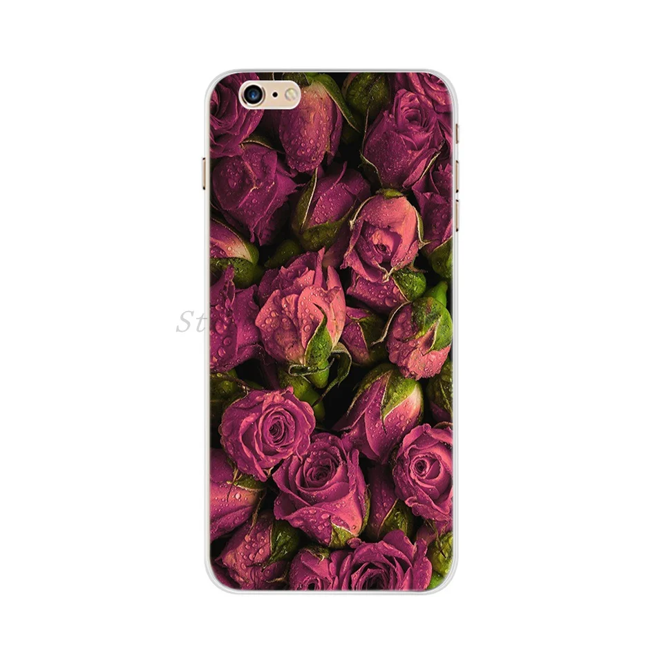 Чехол для iPhone 6 S милый Модный Цветочный Мягкий силиконовый чехол ударопрочный