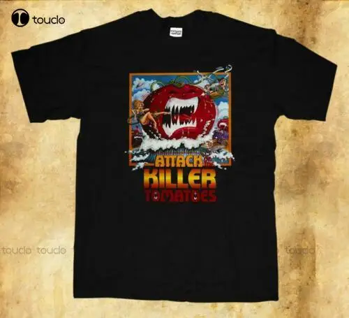 

Футболка унисекс из хлопка с принтом «атака убийцы помидор»