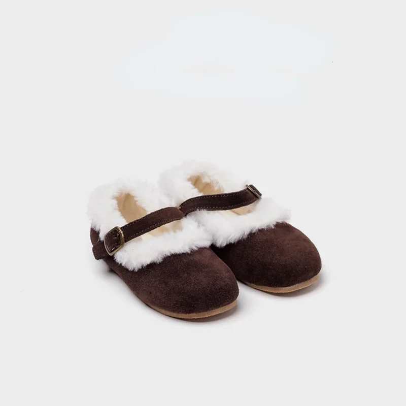 

Korean Style Children's Cotton Shoes 2021 Autumn Winter New Thicken Shoes for Girls Casual Warm Kids Shoes Sneakers 91802