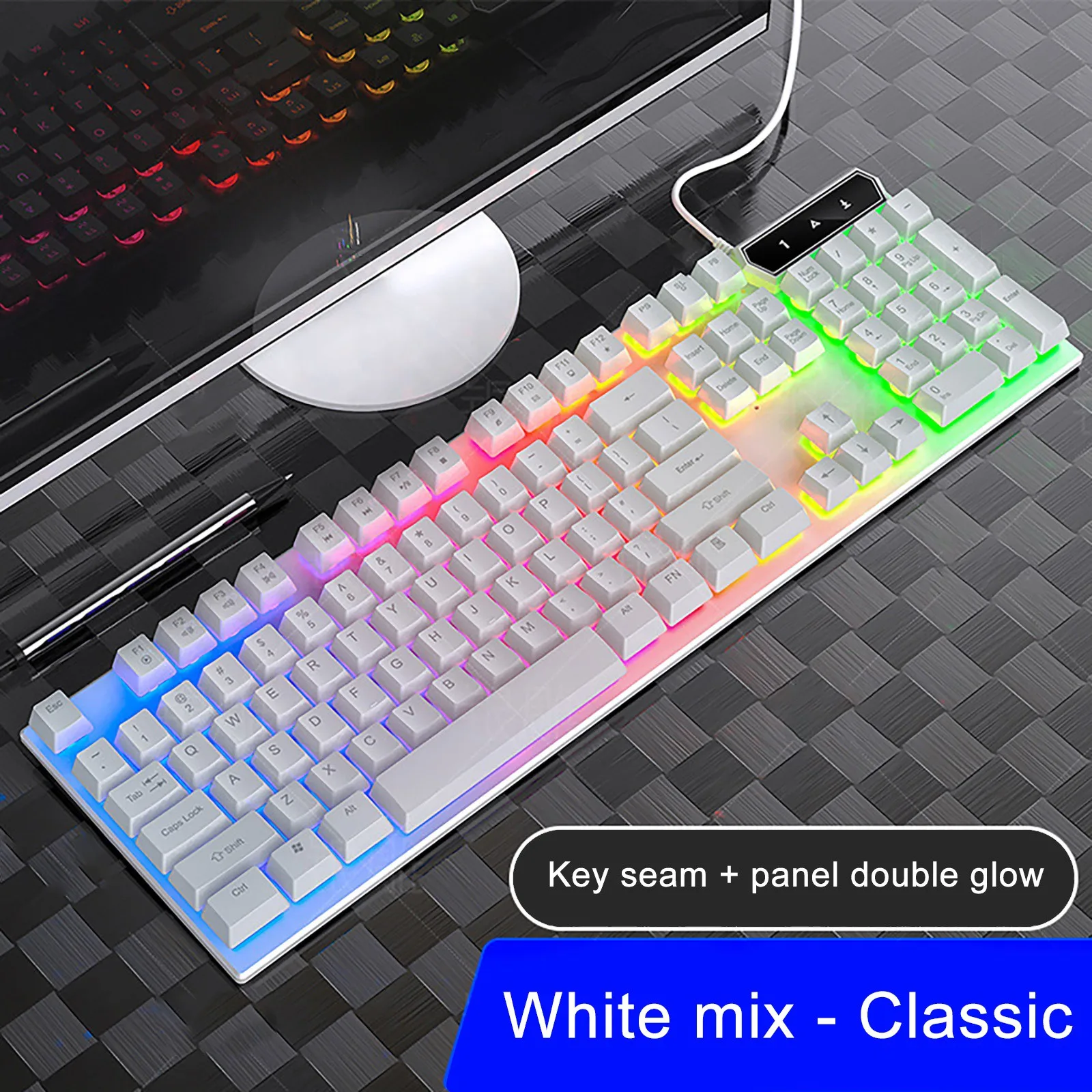 Led подсветка USB игровая клавиатура Мода Механическая для компьютера