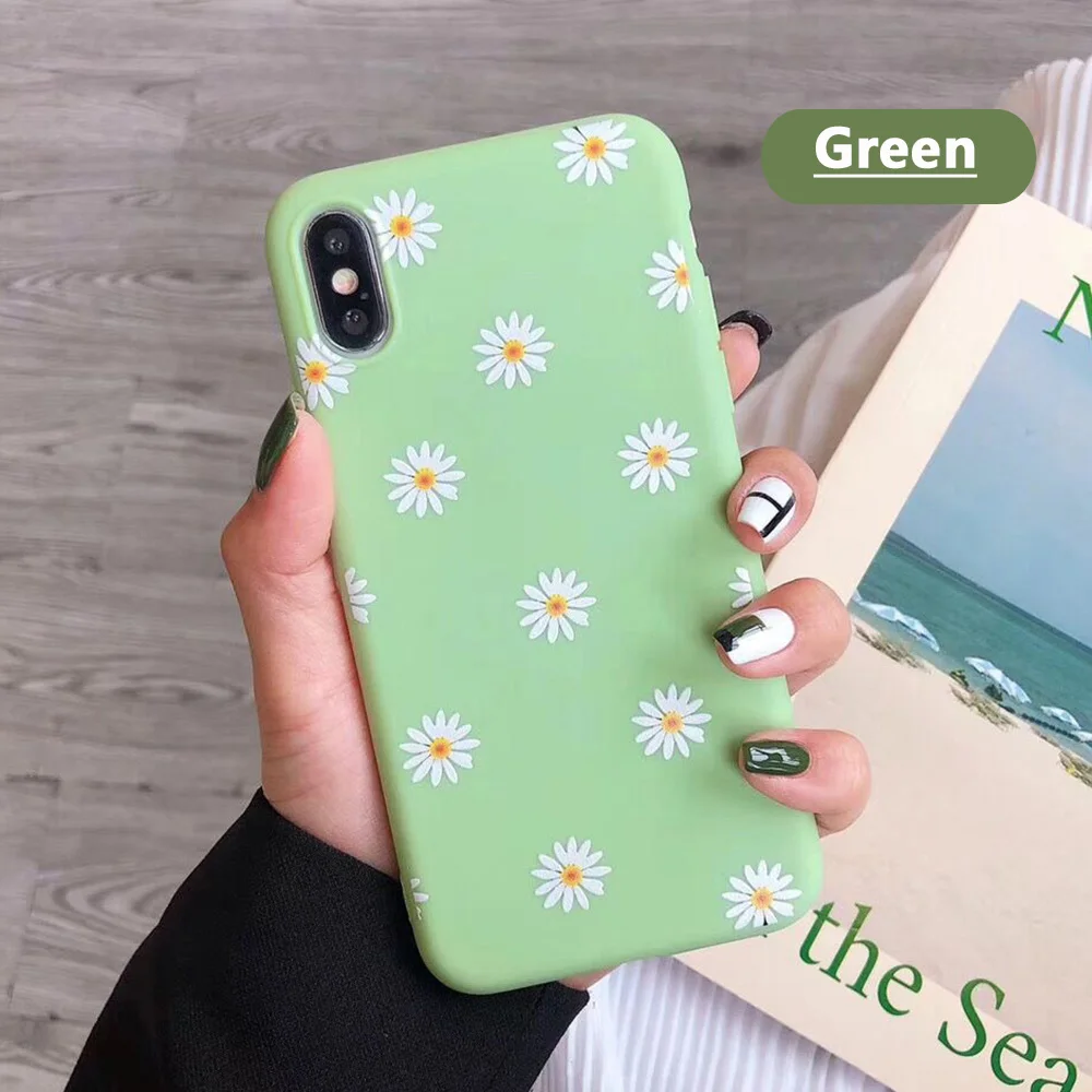 Чехол для телефона с цветами iPhone 5 5S SE 6 6s 7 8 Plus X XR XS 11Pro Max милая Силиконовая задняя