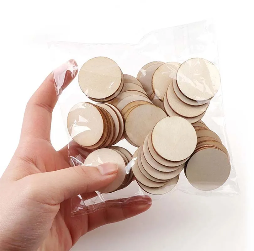 Круглые деревянные кусочки из натуральной сосны диаметром 1-10 см круги для