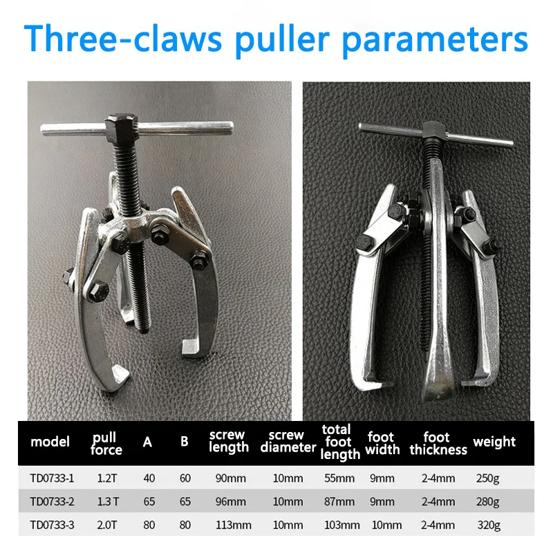 

2-Jaw/3-Jaw Bearing Removal Tool Belt Flywheel Pulling For Diameter 10-80mm High Carbon Steel Bearing Removal Tool