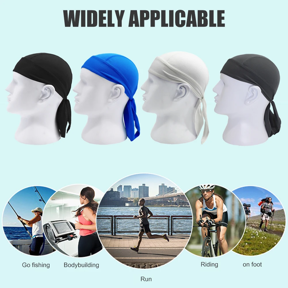 

Solid Color Breathable Bandana Pirate Cap Headscarf Quick Drying Outdoor Cycling Riding Sports Running Headwrap Hat