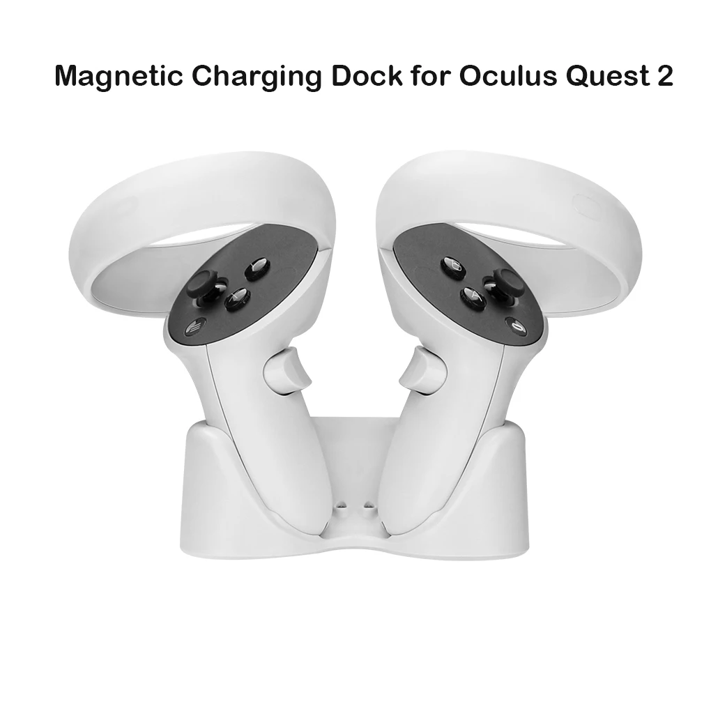 

For Oculus Quest 2 Magnetic Charging Dock Station Dual Controller Quick Charger Station Stand for Quest 2 VR Accessories