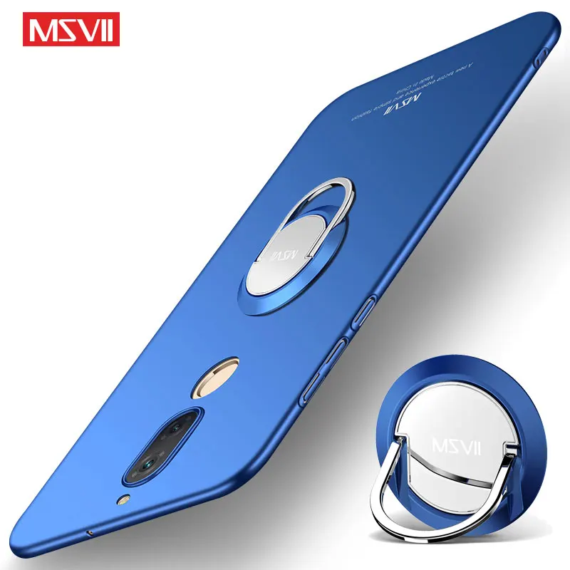 Xiomi Redmi 5 6 7 8 чехол кольцо MSVII Тонкий матовый для Xiaomi Plus/6 Pro Чехол держатель Матовый