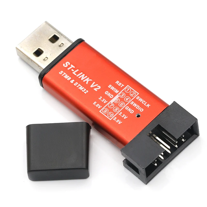 1 комплект ST LINK Stlink ST-Link V2 Mini STM8 STM32 симулятор скачать программист Программирование с крышкой DuPont кабель ST Link V2