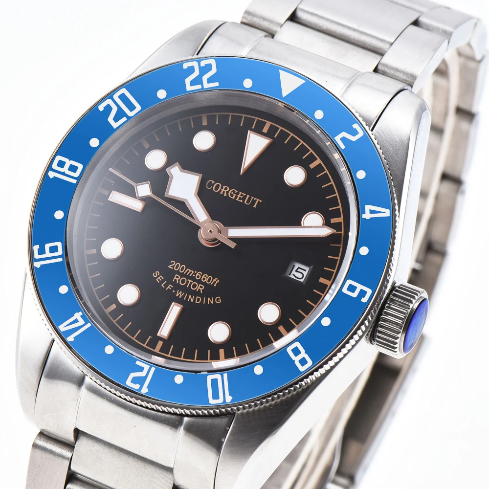 Часы Corgeut мужские спортивные автоматические механические с сапфировым стеклом 41