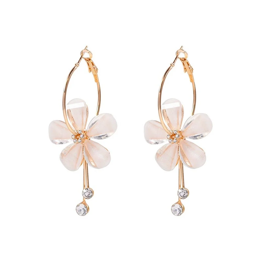 

Flower Ear Buckle Female Temperament Short Fashion Trend Net Red Personality Simple Earrings Earrings Earrings