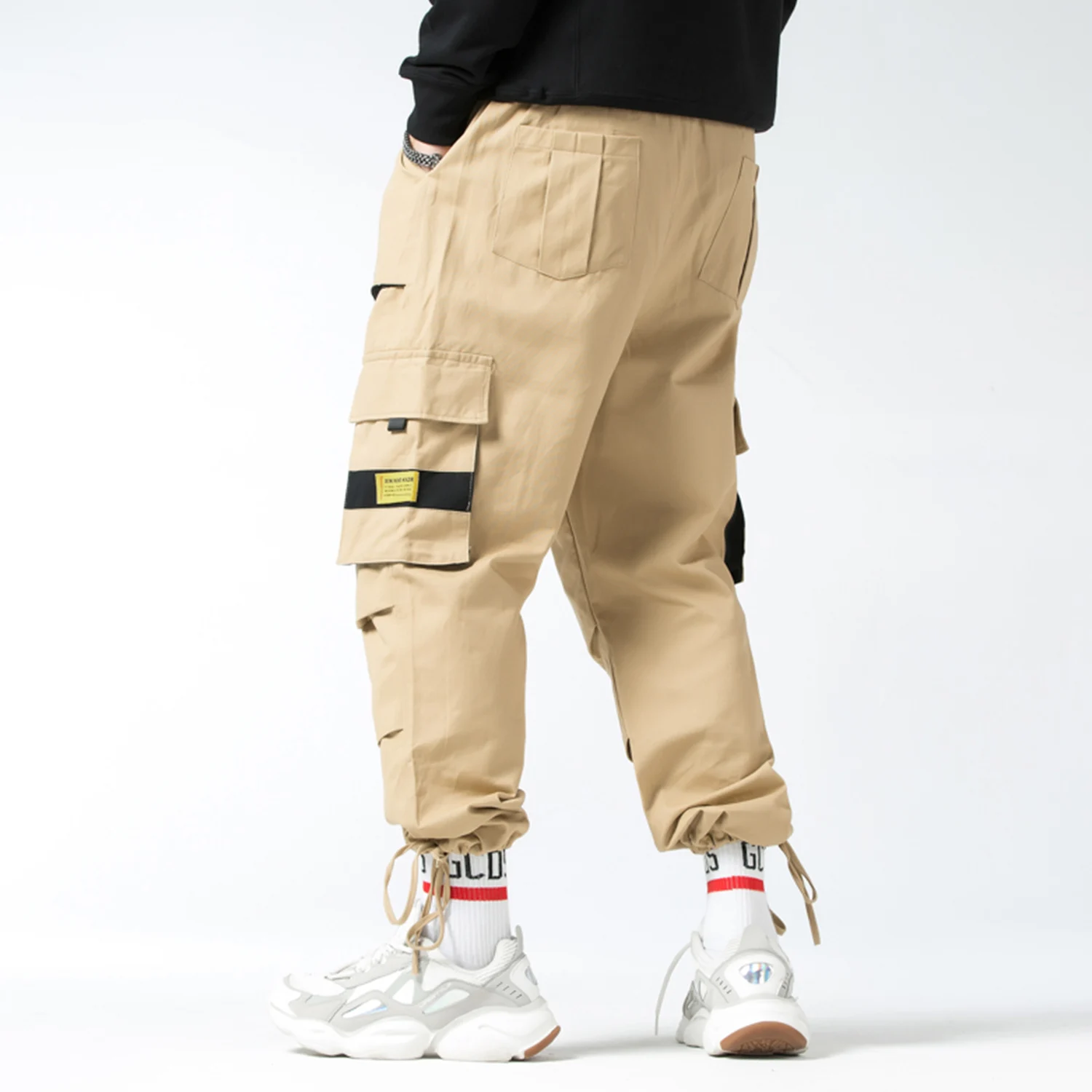 Aelfric Eden Лоскутные мульти шаровары с карманами брюки карго для мужчин 2019 Мода Harajuku