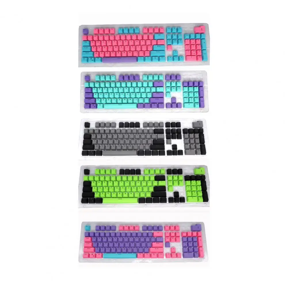 

PBT Mechanical Key Cap Backlight Keycaps 104 Keys three Color Key Cap For Cherry MX Mechanical Keyboard Key Cap Switches
