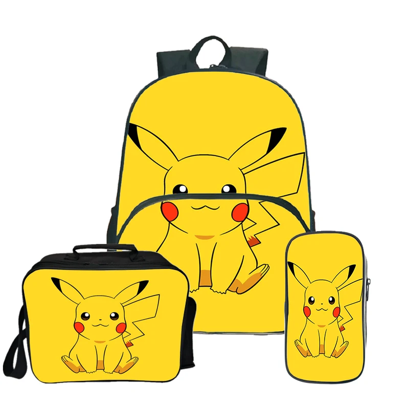 28 Pokemon Pikachu Kawaii рюкзак Пенал Школьный рюкзак для подростков девочек мальчиков рюкзак для ланча 3 шт./компл. детский дорожный рюкзак - Цвет: 28
