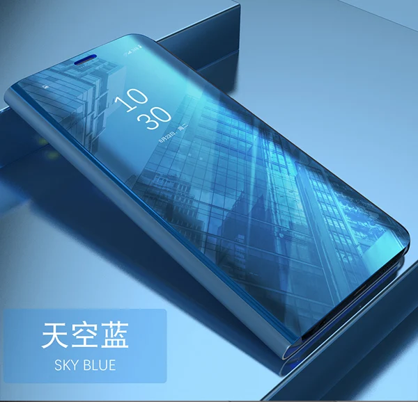 Blue Смарт mi rror флип чехол для mi Xiao mi A3 CC9 CC9E 9 9T Pro A2 8 SE Lite Max 3 Pocophone F1 чехол для телефона - Цвет: Blue
