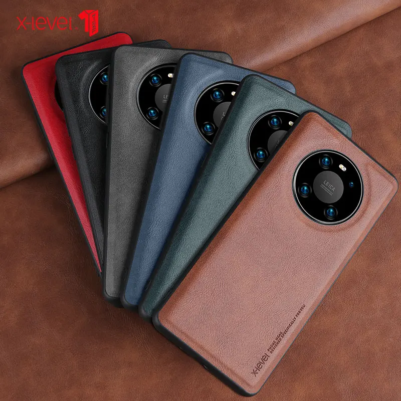 

Чехол для Huawei Mate 40, роскошный винтажный кожаный + Мягкий защитный чехол из ТПУ для Mate40 Pro X-level