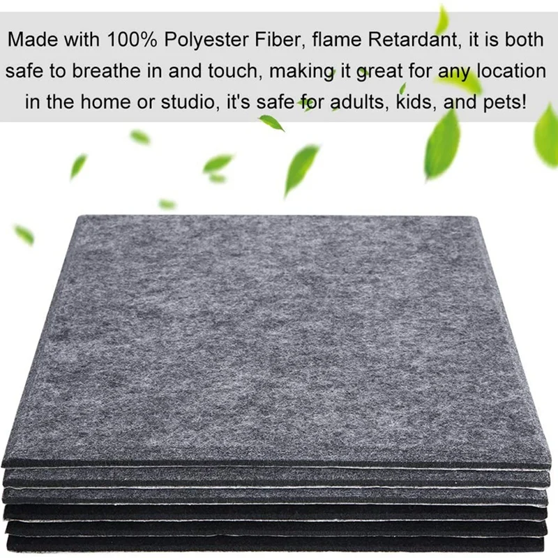 Promotion! 6 Pcs Sound-Absorbing Panels Sound Insulation Noise Shock-Absorbing Foam Acoustic Treatment for Recording Stud |