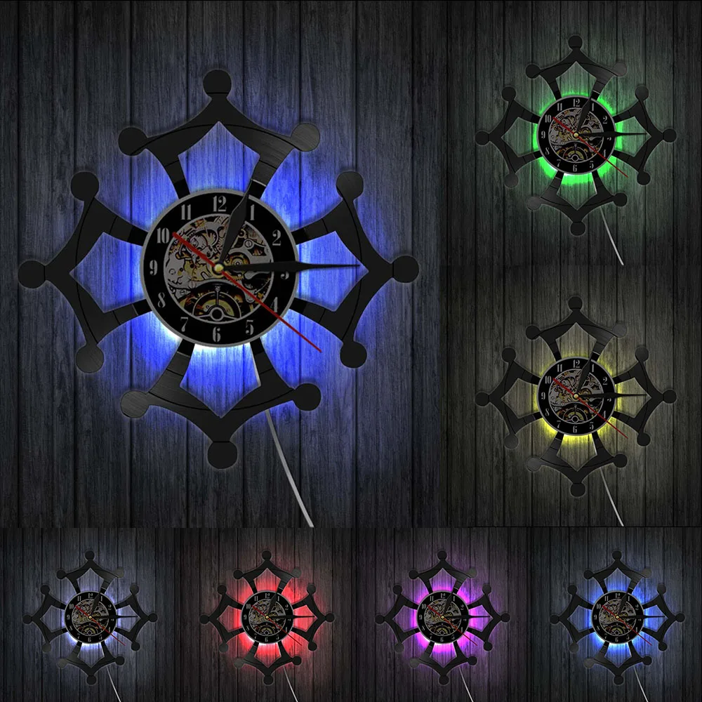 Настенные часы Occitania с символом Occitane Винтажные Украшения на стену виниловой