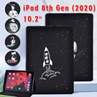Чехол для планшета Apple Ipad 8 2020 8-го поколения 10,2 дюйма, легкий складной чехол для планшета