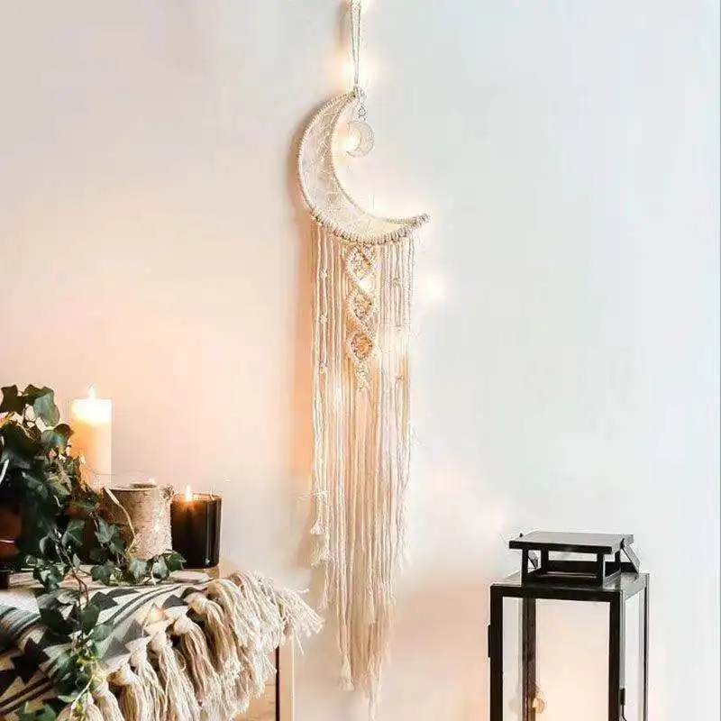 

Hand-woven Macrame Tapestry Wall DIY Coloring Hanging Art Woven Tapestry Pendant Crafts Decor Home Bedroom Decor