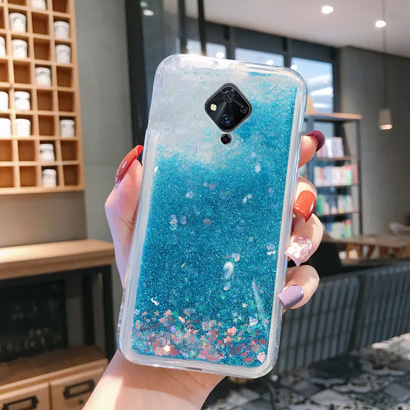 Жидкий силиконовый чехол для Vivo S1Pro V17 X50 X60 Y9s Y95 Y93 Y85 Y81 Y73s Y70s Y52s 5G Y51 2020 прозрачный с