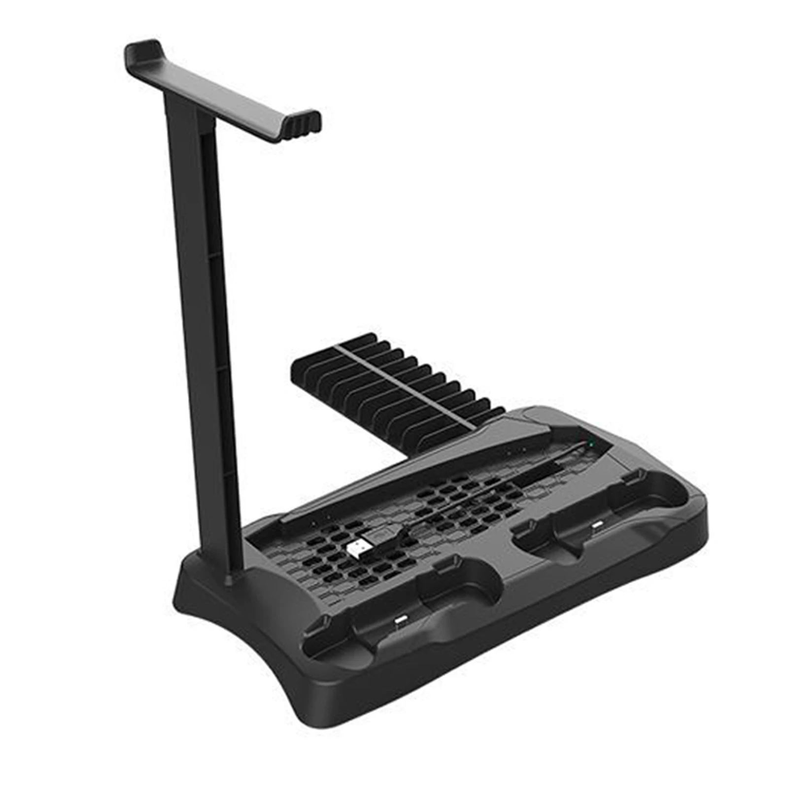 

For PS5 Game Console Charging Hanging Bracket Headset Storage Rack For PS5 Disc Earphone Hook Holder With Cooling Base