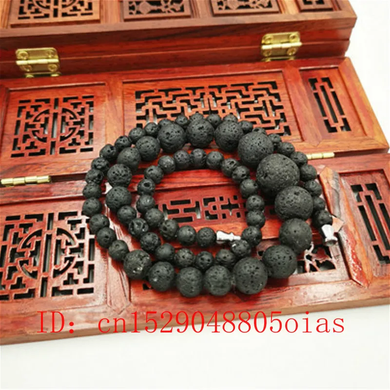 Ожерелье из натуральных вулканических камней 6 14 мм Модная бижутерия