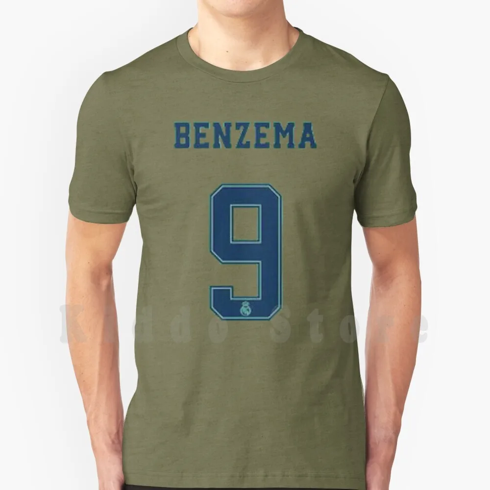 Футболка Karim Benzema 9 мужская хлопковая S-6xl Франция Лион эсана Испания Лига футбола