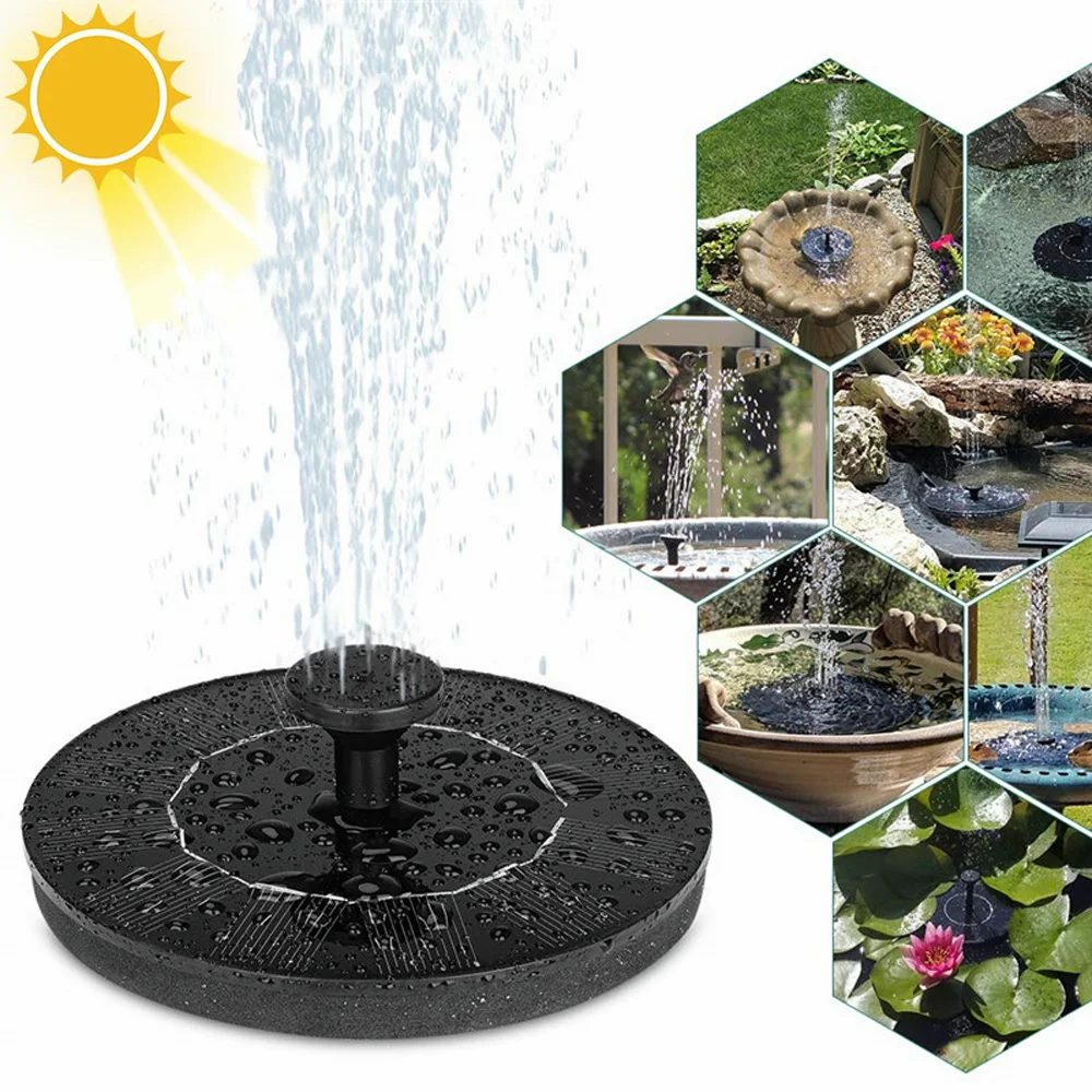 

16Cm New Solar Power Fountain Pump Bird Fountain Water Floating Fountain Pond Garden Patio Decor Lawn Decoration