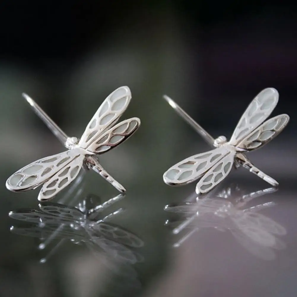 

Exquisite Women Dragonfly Shape Luminous Hook Earrings for Daily Wear