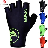 x tiger cycling gloves outdoor protect mtb bike gloves washable breathable polyester spandex half finger racing bicycle gloves