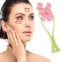 3colors facial massager roller flower shape manual face lift neck slimming relaxation anti wrinkle beauty tools skin care health